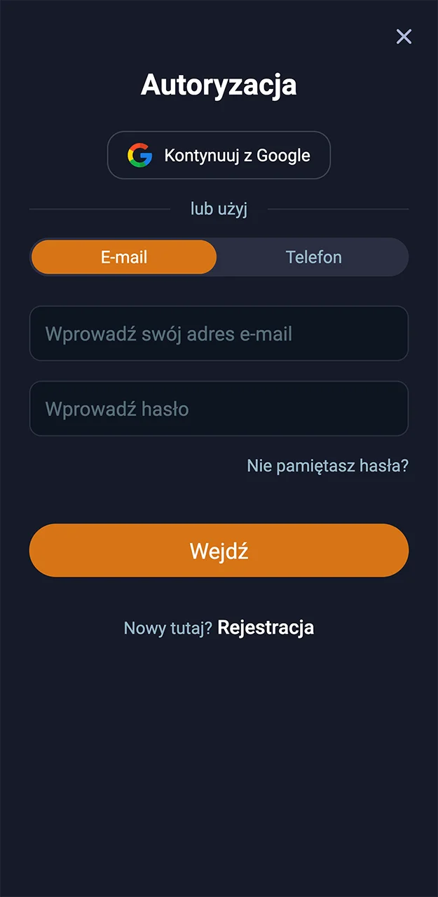 Skorzystaj z opcji logowania za pomocą numeru telefonu komórkowego na stronie VOX Casino.