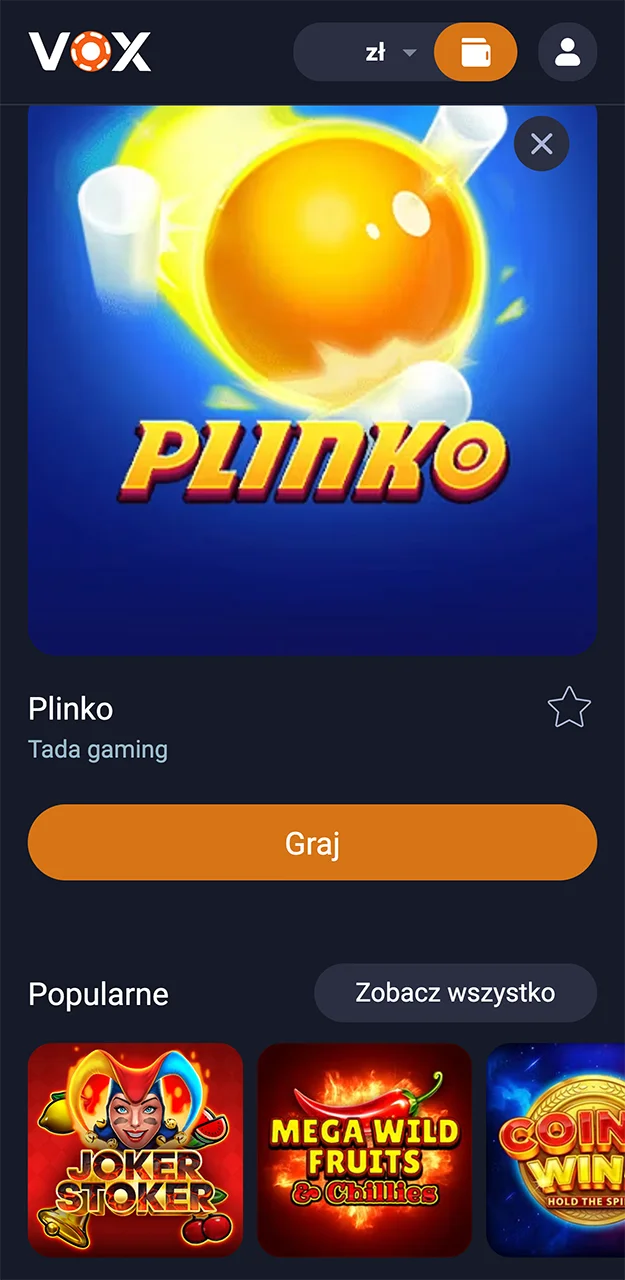 Uruchom grę Plinko od VOX Casino i przeżyj niezapomniane wrażenia.