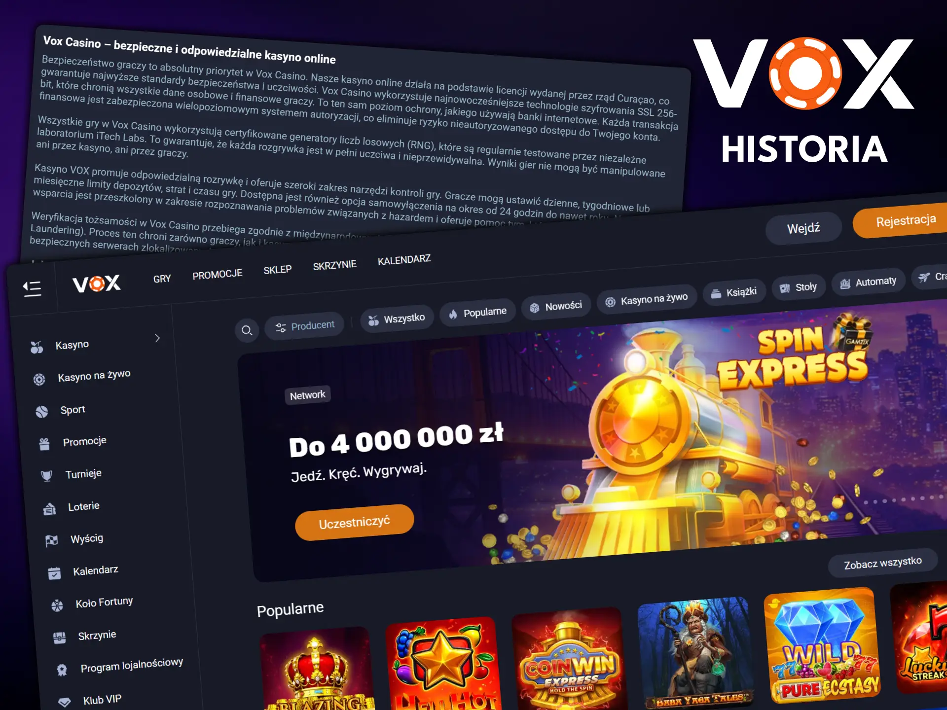 Dowiedz się więcej o historii VOX Casino i jego powstaniu.