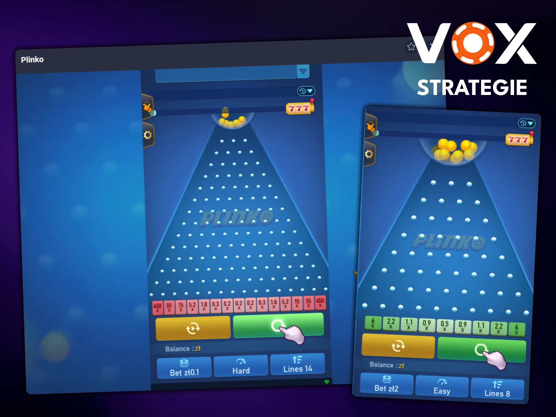 Sprawdź zwycięskie strategie w Plinko w VOX Casino.