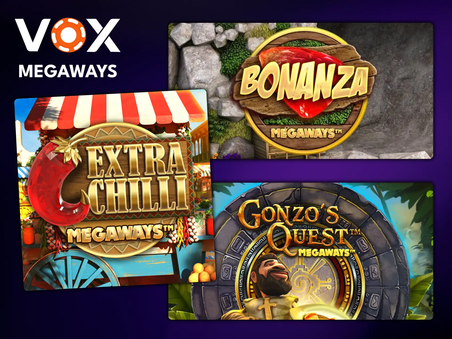Znajdź gry Megaways w dogodnym dla siebie miejscu w VOX Casino.