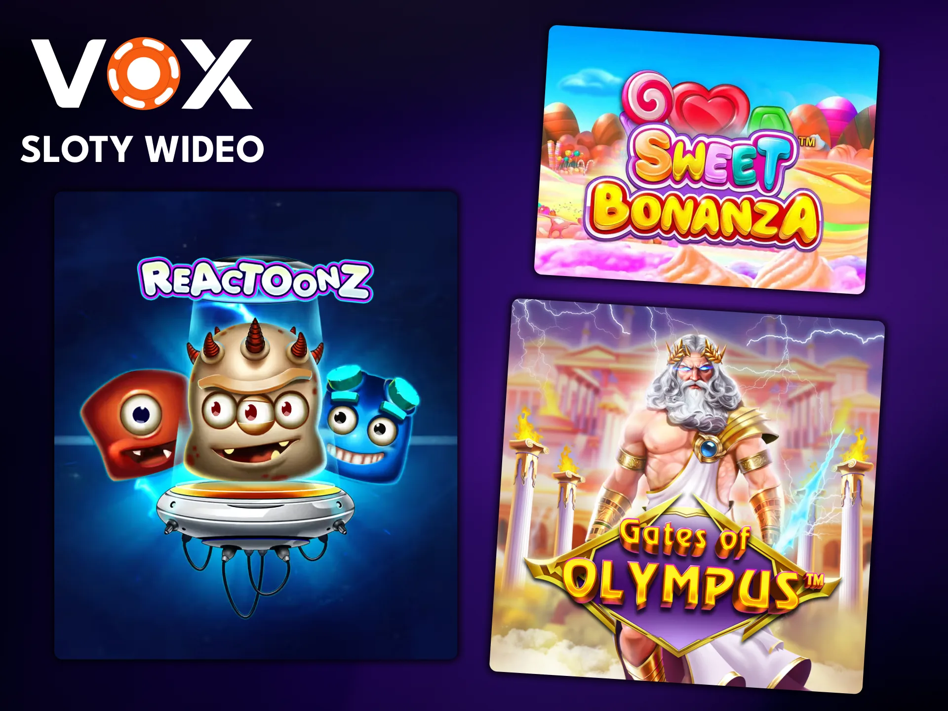 VOX Casino oferuje graczom szeroką gamę wideo slotów.